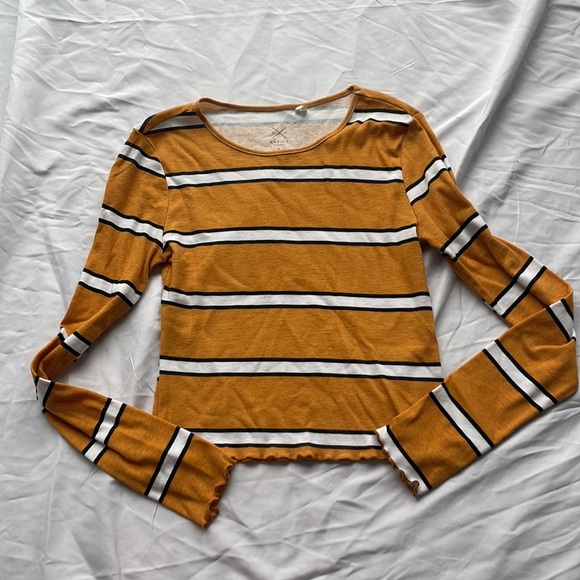 Pacsun Basics yellow and white long sleeve size small - Picture 4 of 4